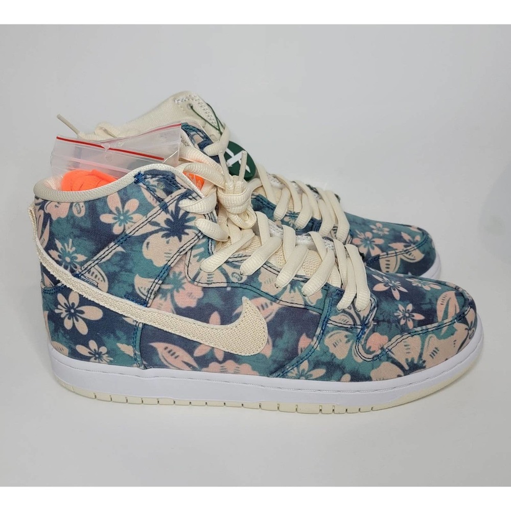 Nike SB Dunk High Pro QS HawaiiShoes Sneakers Men's 9.5 CZ2232-300 Floral 11W - Picture 4 of 11